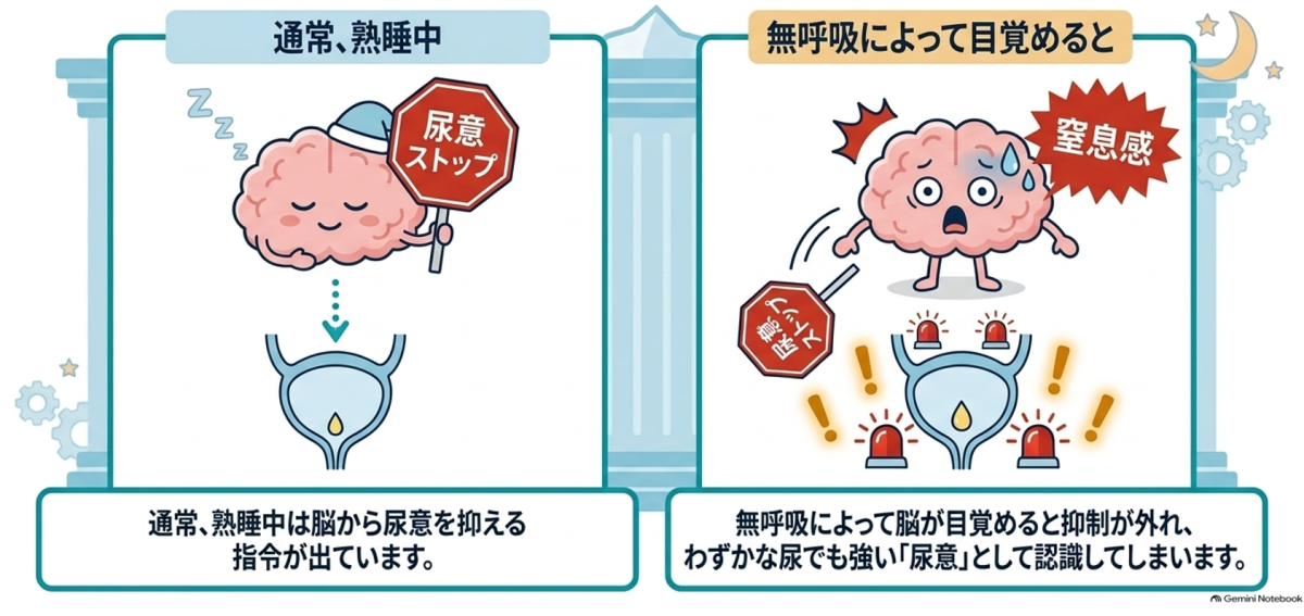 夜間頻尿とSASのメカニズム