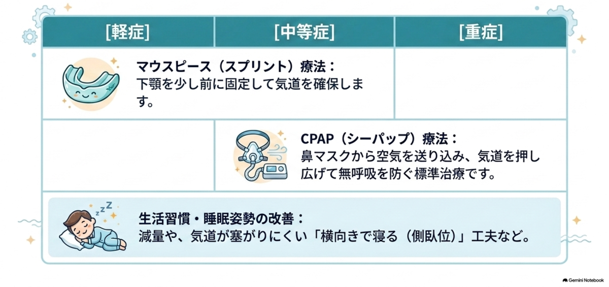 SASの主な治療法